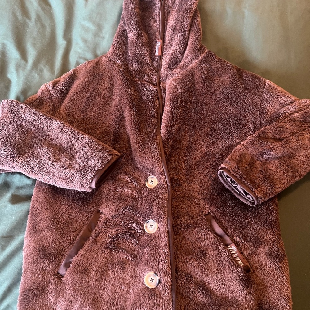 Women’s DIXXON Brown Sherpa Jacket with Hood